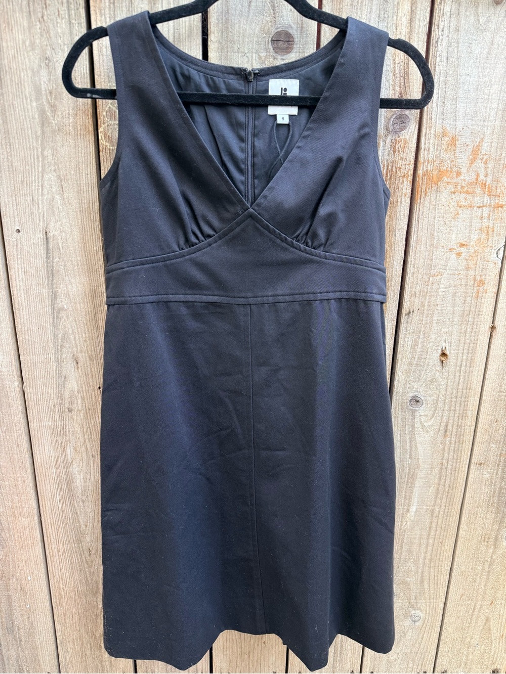Lisa Perry Black Sleeveless V-Neck Mini Dress